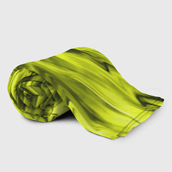 Плед флисовый Неоновый желтый с черным абстрактный узор, цвет: 3D-велсофт — фото 2