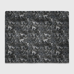 Плед флисовый Темно серый графитовый с текстурой камня, цвет: 3D-велсофт