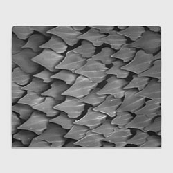 Плед флисовый Кожа акулы - броня, цвет: 3D-велсофт