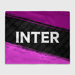 Плед флисовый Inter pro football: надпись и символ, цвет: 3D-велсофт