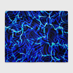 Плед флисовый Удар неоновой молнии, цвет: 3D-велсофт