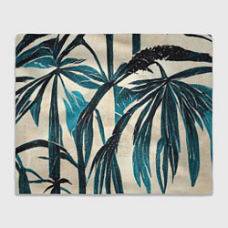 Плед флисовый Винтажные пальмы, цвет: 3D-велсофт
