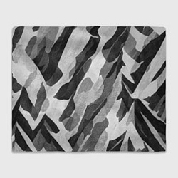 Плед флисовый Зимник - камуфляж зимний косой, цвет: 3D-велсофт