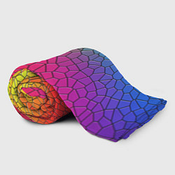 Плед флисовый Разноцветное витражное стекло, цвет: 3D-велсофт — фото 2