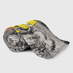 Плед флисовый Барт Симпсон - начинающий индеец, цвет: 3D-велсофт — фото 2
