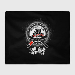 Плед флисовый Brazilian fight club Jiu-jitsu, цвет: 3D-велсофт