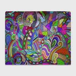Плед флисовый Детский красочный узор, цвет: 3D-велсофт