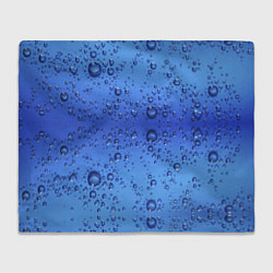 Плед флисовый Капли воды - текстура, цвет: 3D-велсофт