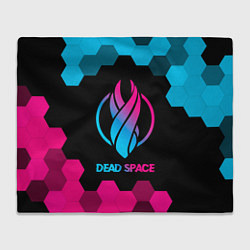 Плед флисовый Dead Space - neon gradient, цвет: 3D-велсофт
