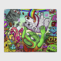 Плед флисовый Pepes world, цвет: 3D-велсофт