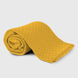 Плед флисовый Желтые связанные узоры, цвет: 3D-велсофт — фото 2