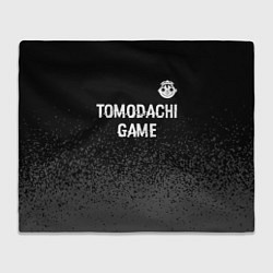 Плед флисовый Tomodachi Game glitch на темном фоне: символ сверх, цвет: 3D-велсофт