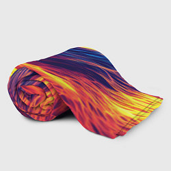 Плед флисовый Волны неон, цвет: 3D-велсофт — фото 2