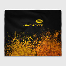 Плед флисовый Land Rover - gold gradient: символ сверху, цвет: 3D-велсофт