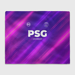 Плед флисовый PSG legendary sport grunge, цвет: 3D-велсофт