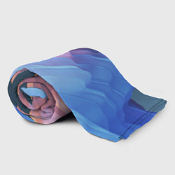 Плед флисовый Волнообразные абстрактные субстанции, цвет: 3D-велсофт — фото 2