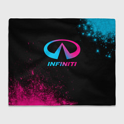 Плед флисовый Infiniti - neon gradient, цвет: 3D-велсофт