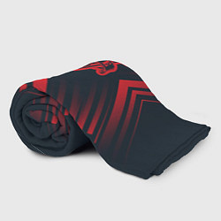 Плед флисовый Красный символ GTA на темном фоне со стрелками, цвет: 3D-велсофт — фото 2