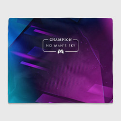Плед No Mans Sky gaming champion: рамка с лого и джойст