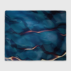 Плед флисовый Броня из магического синего камня, цвет: 3D-велсофт