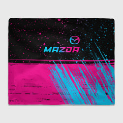 Плед Mazda - neon gradient: символ сверху