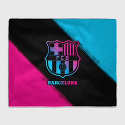 Плед флисовый Barcelona - neon gradient, цвет: 3D-велсофт