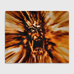 Плед флисовый Fire demon scream, цвет: 3D-велсофт