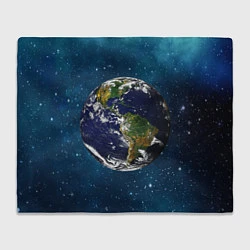 Плед флисовый Планета Земля, цвет: 3D-велсофт
