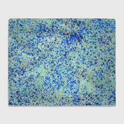 Плед флисовый Текстура абстракция лёд синий, цвет: 3D-велсофт