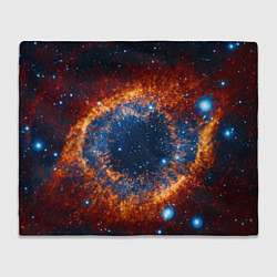 Плед флисовый Космическое галактическое око, цвет: 3D-велсофт