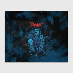 Плед флисовый Slipknot blue, цвет: 3D-велсофт