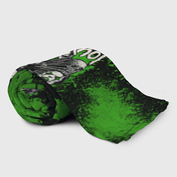 Плед флисовый Slipknot green abstract, цвет: 3D-велсофт — фото 2