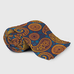 Плед флисовый Узор Пейсли - индийский орнамент, цвет: 3D-велсофт — фото 2