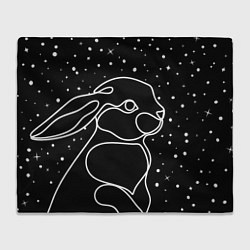 Плед флисовый Кролик и снегопад, цвет: 3D-велсофт
