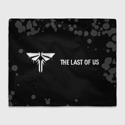 Плед флисовый The Last Of Us glitch на темном фоне: надпись и си, цвет: 3D-велсофт