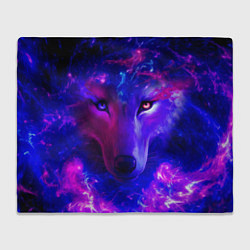 Плед флисовый Волшебный звездный волк, цвет: 3D-велсофт