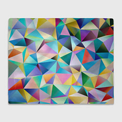 Плед флисовый Полигональная текстура, цвет: 3D-велсофт
