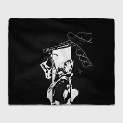 Плед флисовый Easy revenge - Человек бензопила, цвет: 3D-велсофт