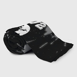 Плед флисовый На Земле с 1972: краска на темном, цвет: 3D-велсофт — фото 2