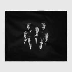 Плед флисовый BTS BLACK, цвет: 3D-велсофт