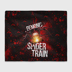 Плед флисовый Demonic spider-train, цвет: 3D-велсофт