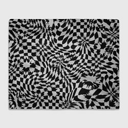 Плед флисовый Пластика шахматной доски, цвет: 3D-велсофт