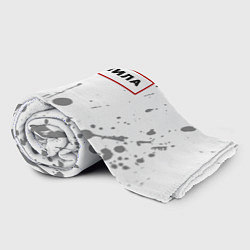 Плед флисовый Людмила - в красной рамке на светлом, цвет: 3D-велсофт — фото 2