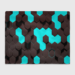 Плед флисовый CYBER STEEL, цвет: 3D-велсофт