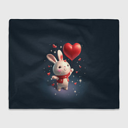 Плед флисовый Кролик с шариком, цвет: 3D-велсофт
