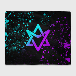 Плед флисовый Astro neon emblem, цвет: 3D-велсофт