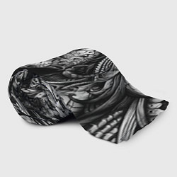 Плед флисовый Девушка монохром, цвет: 3D-велсофт — фото 2