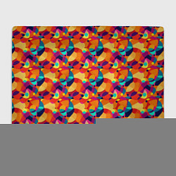 Плед флисовый Абстрактный узор из разноцветных окружностей, цвет: 3D-велсофт