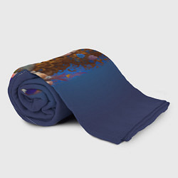 Плед флисовый Русалка в стиле Ренессанса с цветами, цвет: 3D-велсофт — фото 2