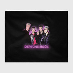 Плед флисовый 80s Depeche Mode neon, цвет: 3D-велсофт